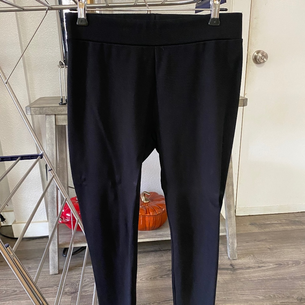 Loft Black Ponte Leggings Medium